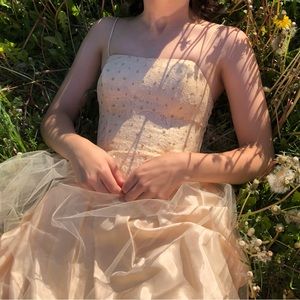 Peach prom dress